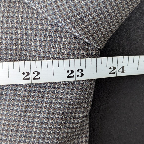 Oscar De La Renta Tweed Men's Blazer 42R 100% Wool India Gray Beige Sport Coat - Picture 7 of 10